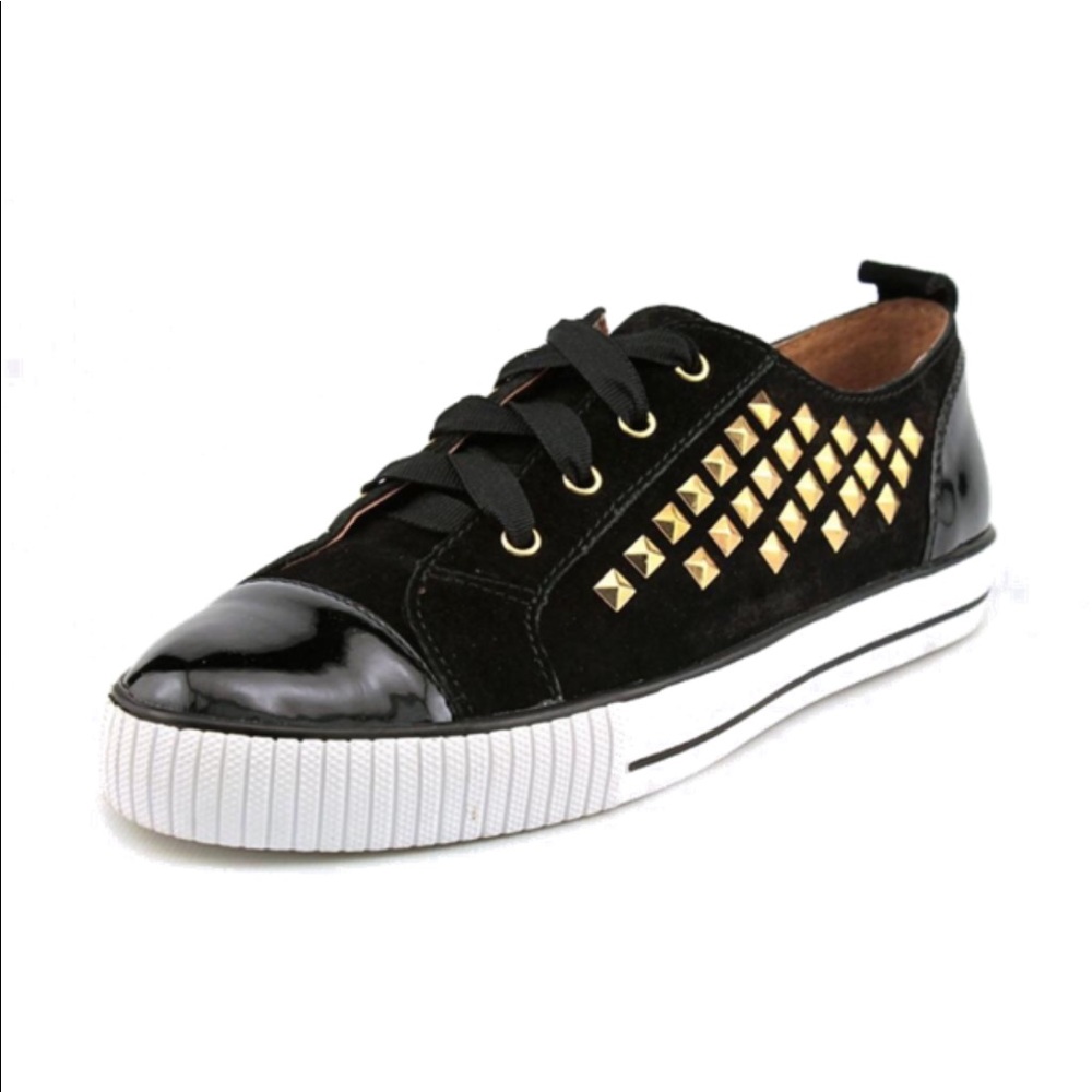 BCBGENERATION STUDDED SNEAKERS - SUEDE & PATENT